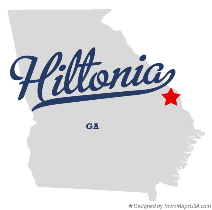 Map of Hiltonia Georgia GA