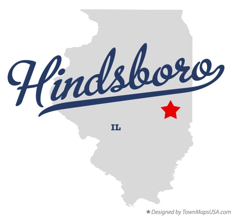 Map of Hindsboro Illinois IL