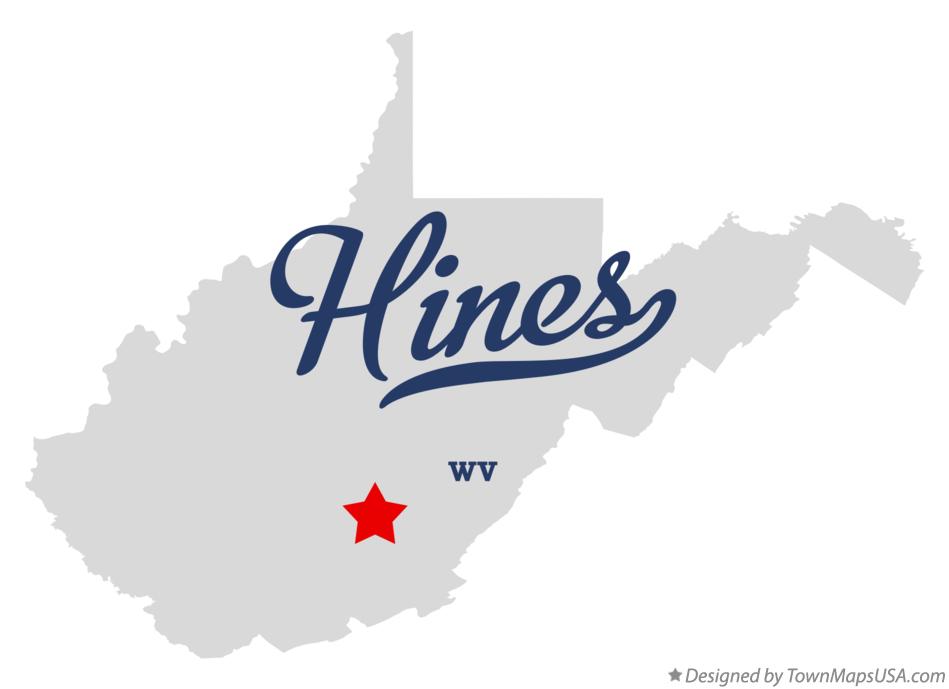 Map of Hines West Virginia WV
