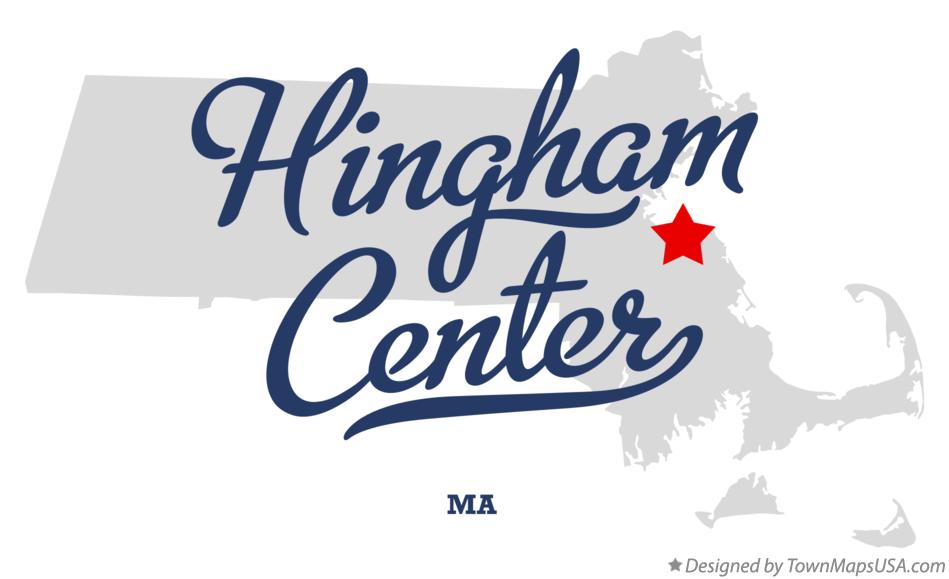 Map of Hingham Center Massachusetts MA