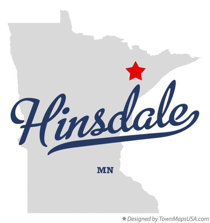 Map of Hinsdale Minnesota MN