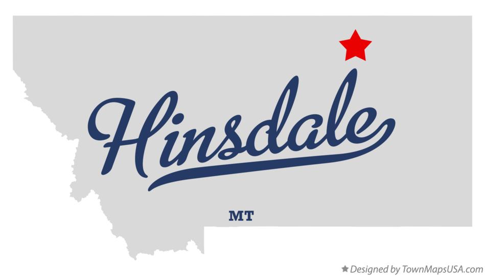 Map of Hinsdale Montana MT