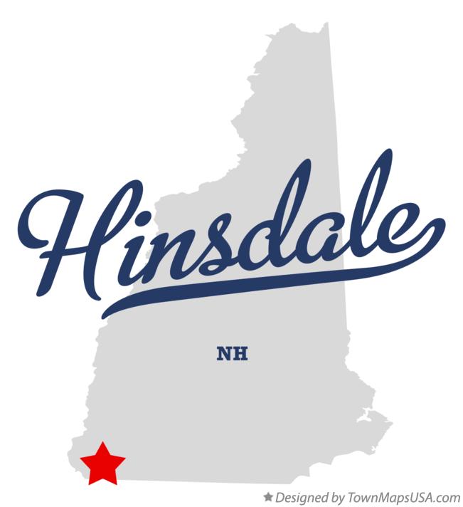 Map of Hinsdale New Hampshire NH