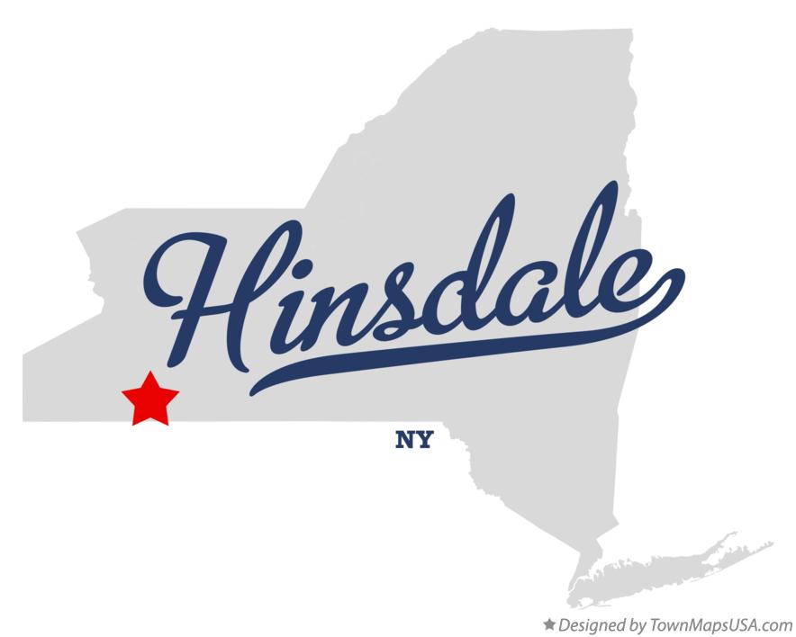 Map of Hinsdale New York NY