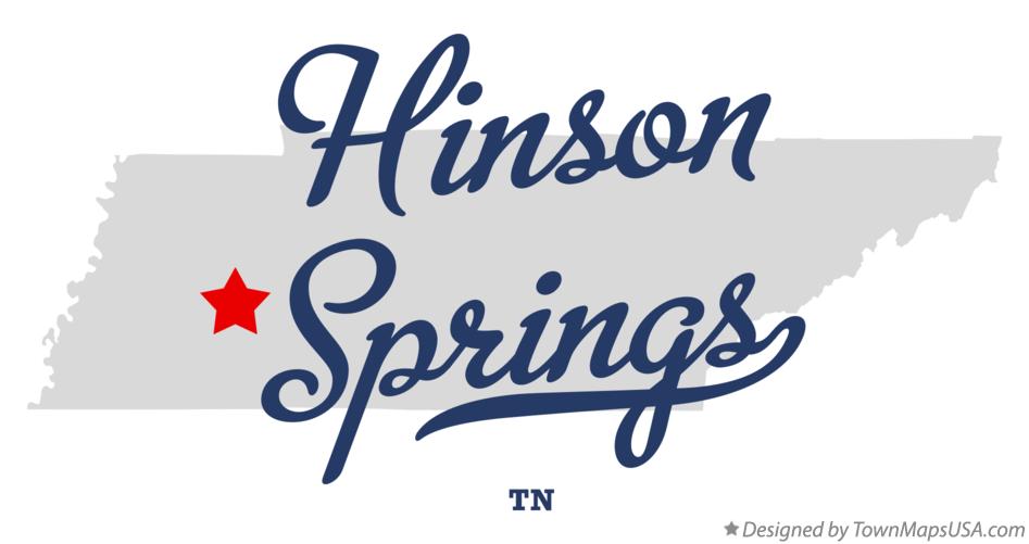 Map of Hinson Springs Tennessee TN