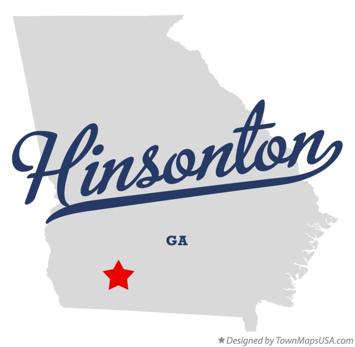 Map of Hinsonton Georgia GA