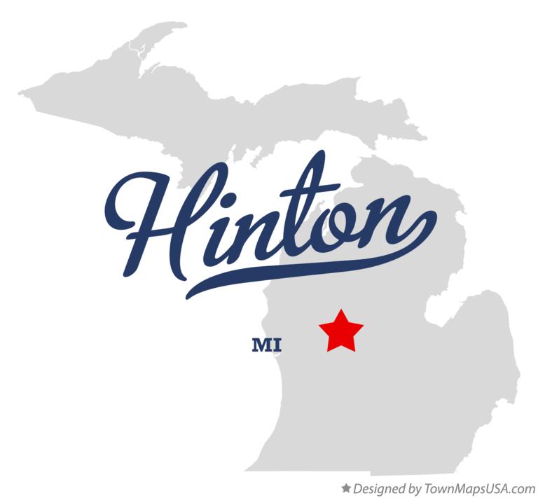 Map of Hinton Michigan MI