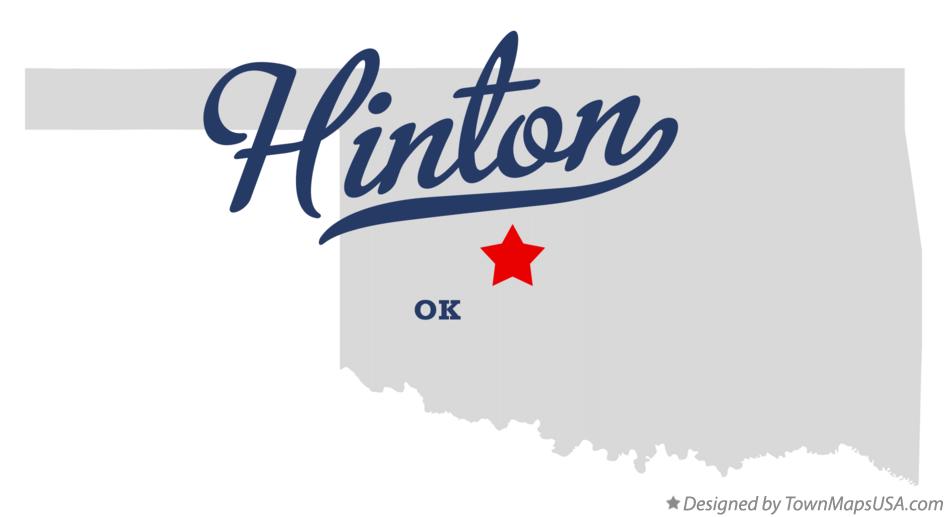 Map of Hinton Oklahoma OK