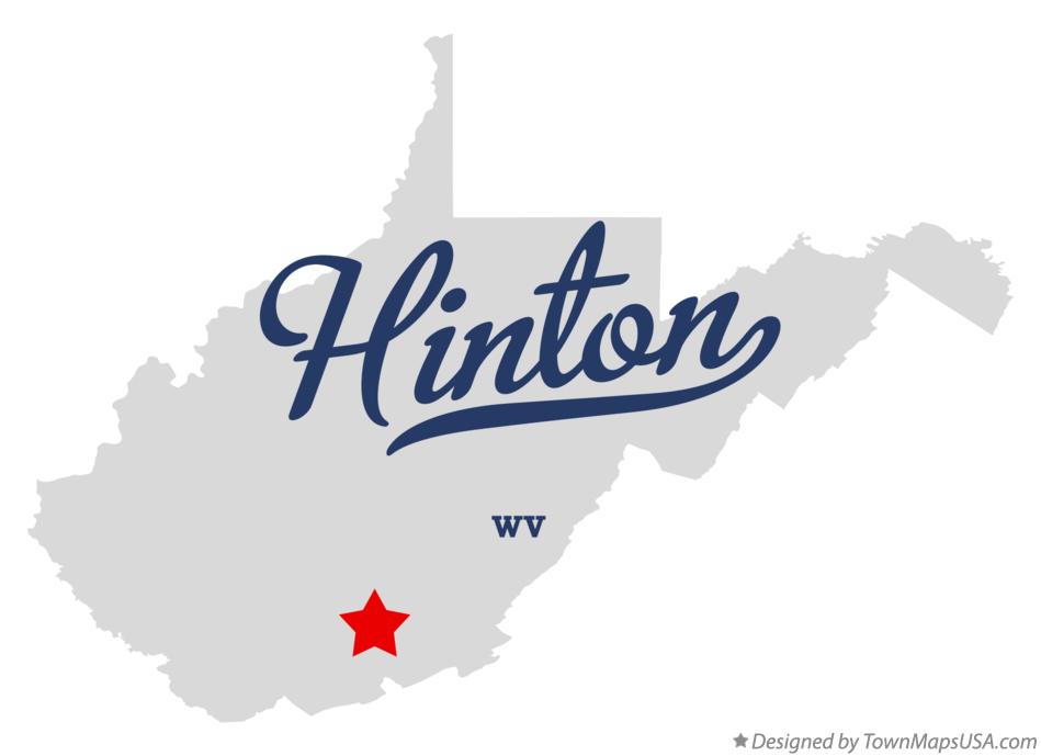 Map of Hinton West Virginia WV