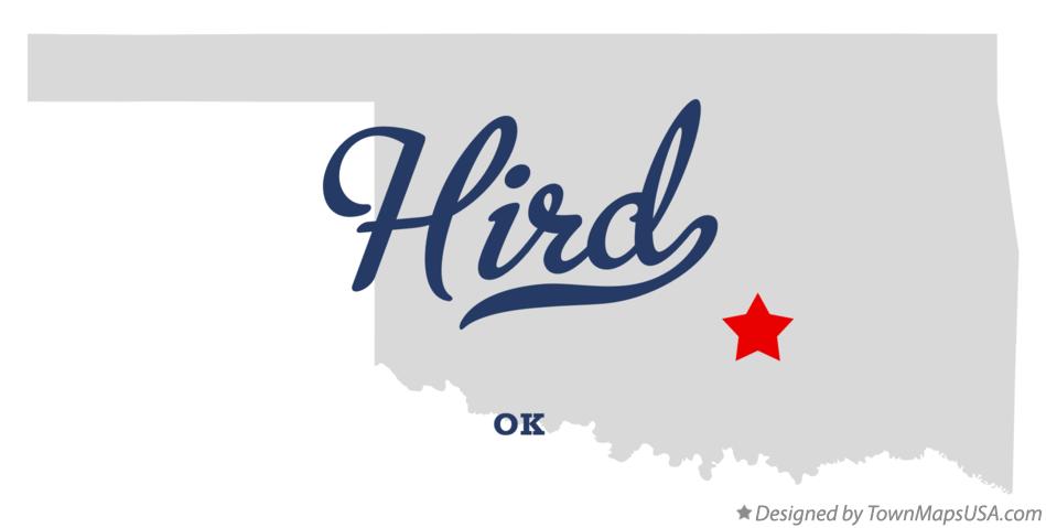 Map of Hird Oklahoma OK