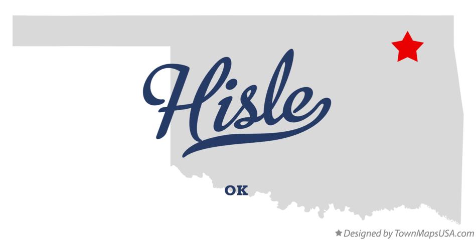 Map of Hisle Oklahoma OK