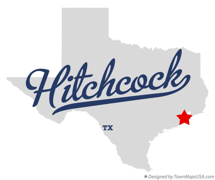 Map of Hitchcock Texas TX