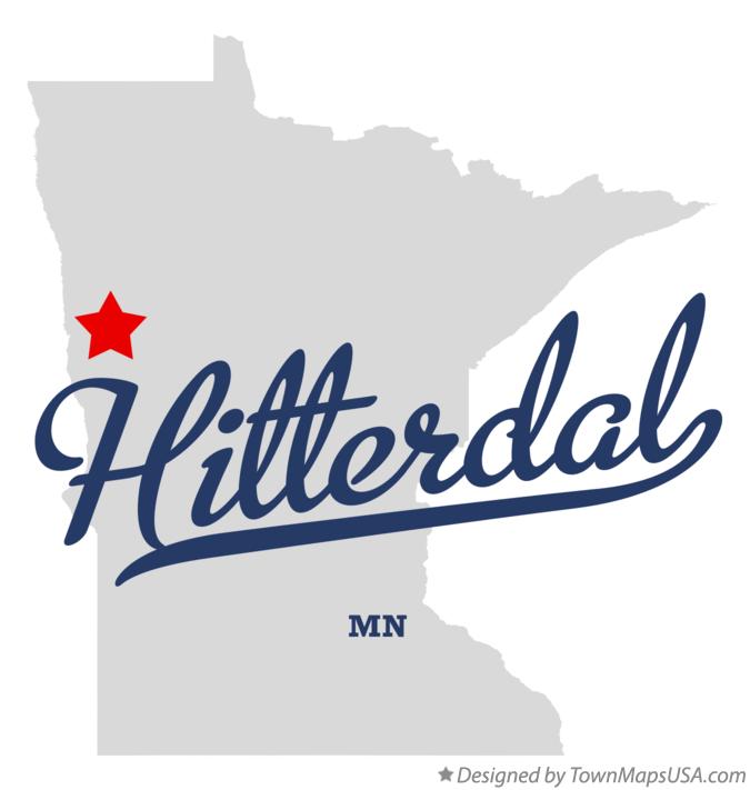 Map of Hitterdal Minnesota MN