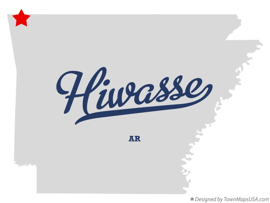 Map of Hiwasse Arkansas AR