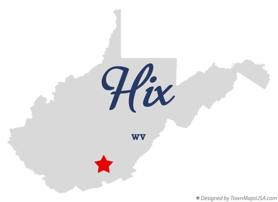 Map of Hix West Virginia WV