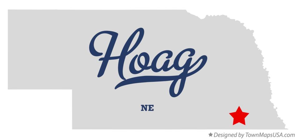 Map of Hoag Nebraska NE
