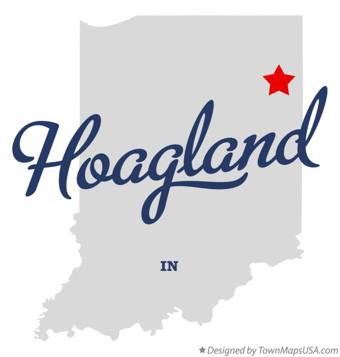 Map of Hoagland Indiana IN