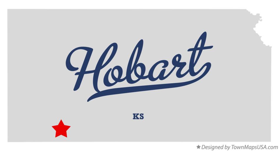 Map of Hobart Kansas KS