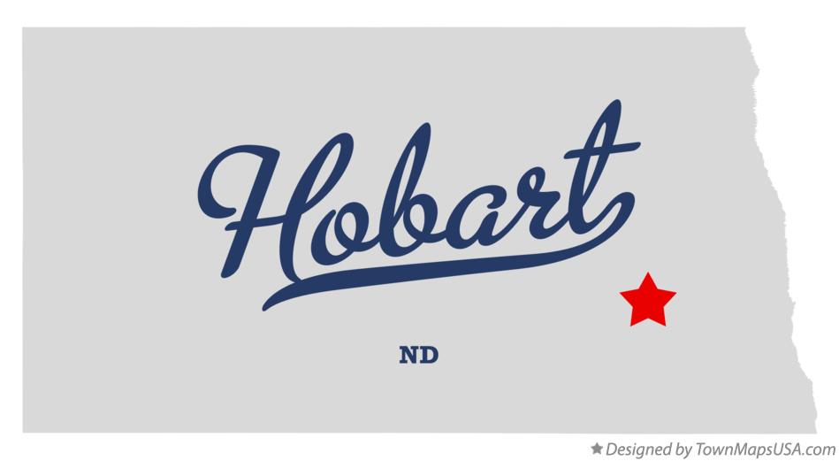 Map of Hobart North Dakota ND