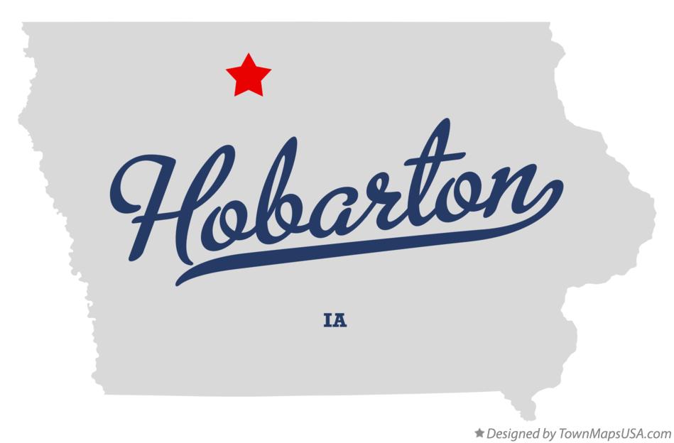 Map of Hobarton Iowa IA