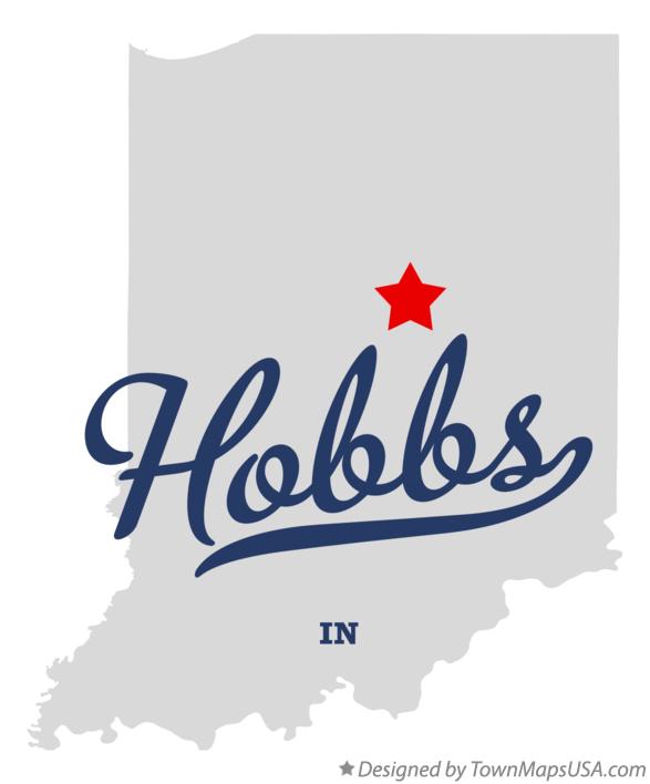 Map of Hobbs Indiana IN