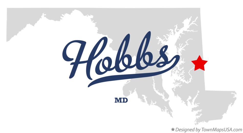 Map of Hobbs Maryland MD