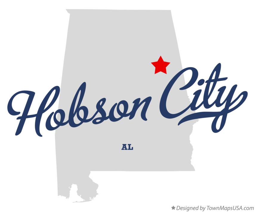 Map of Hobson City Alabama AL