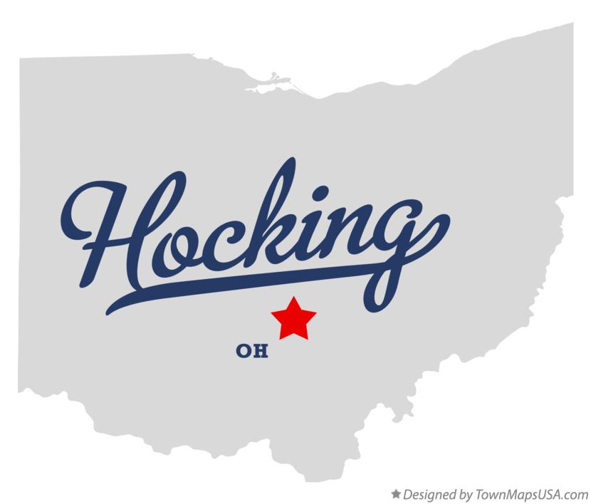 Map of Hocking Ohio OH
