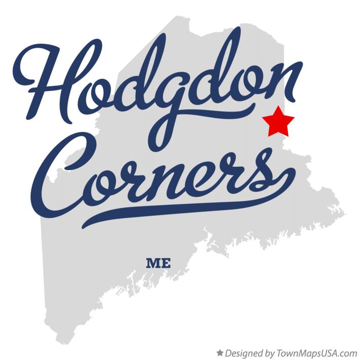 Map of Hodgdon Corners Maine ME