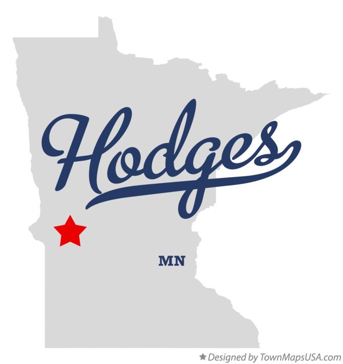 Map of Hodges Minnesota MN