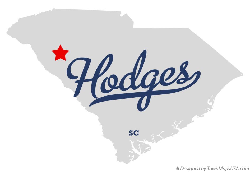 Map of Hodges South Carolina SC
