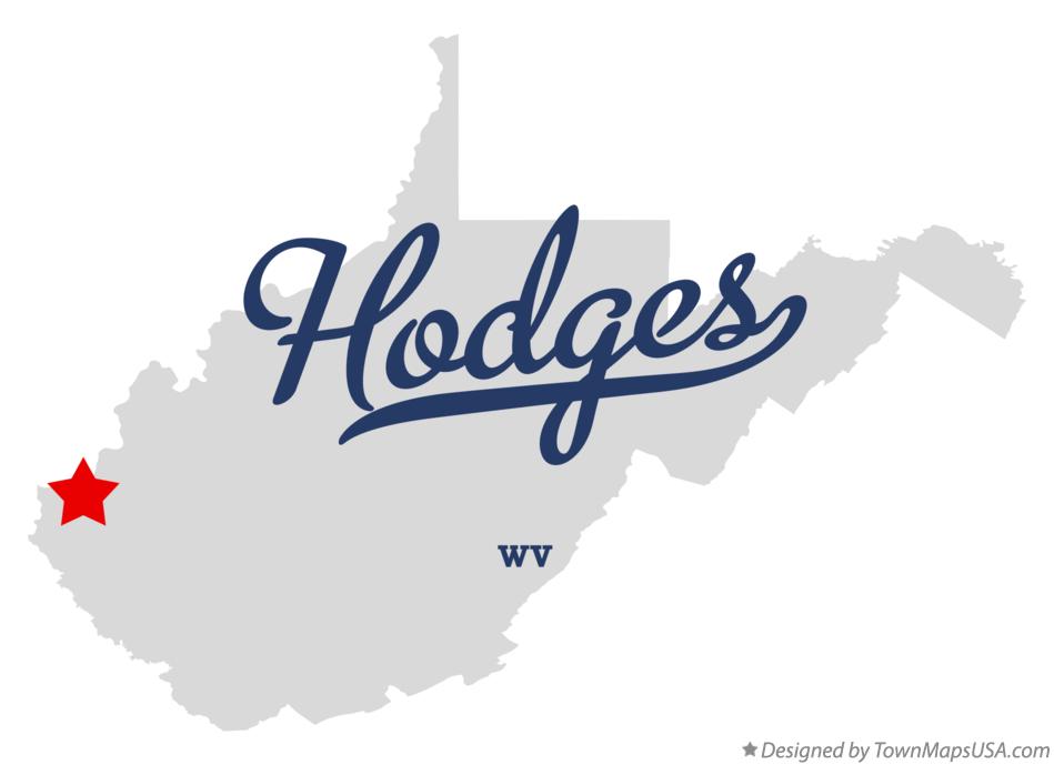 Map of Hodges West Virginia WV