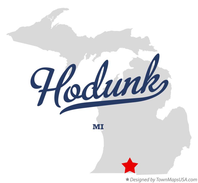 Map of Hodunk Michigan MI