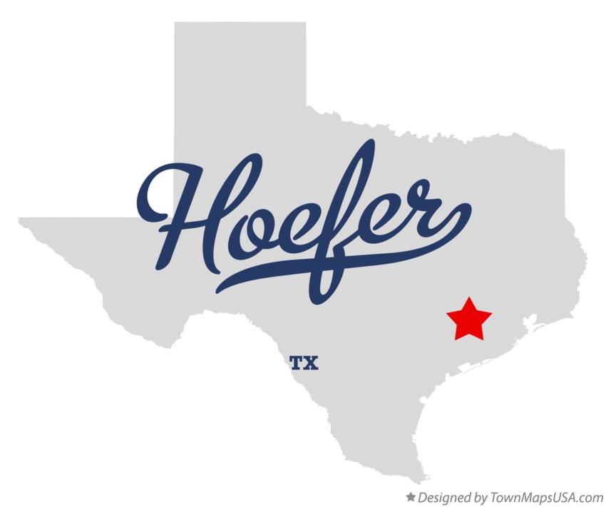Map of Hoefer Texas TX