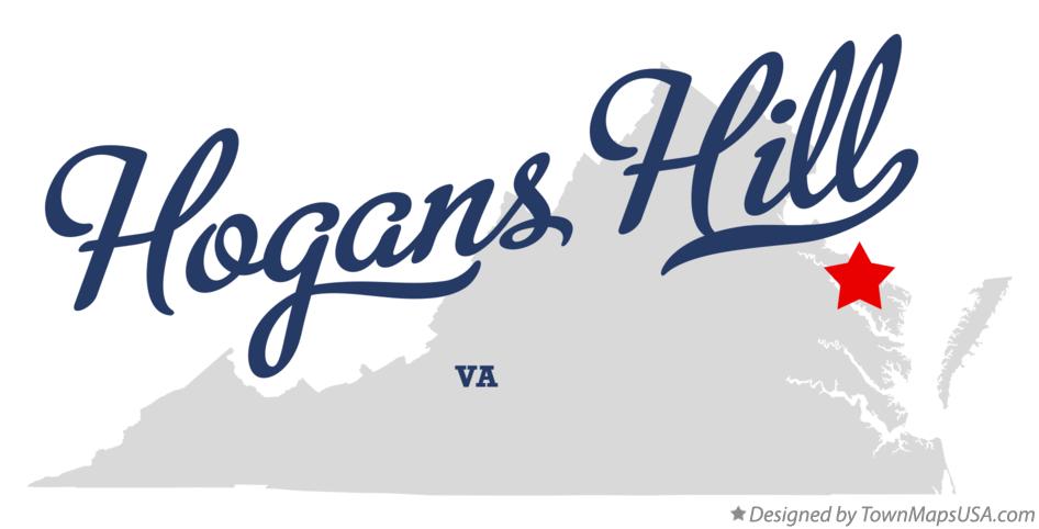 Map of Hogans Hill Virginia VA
