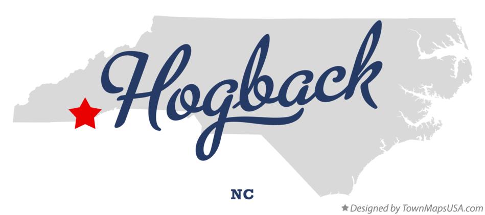 Map of Hogback North Carolina NC
