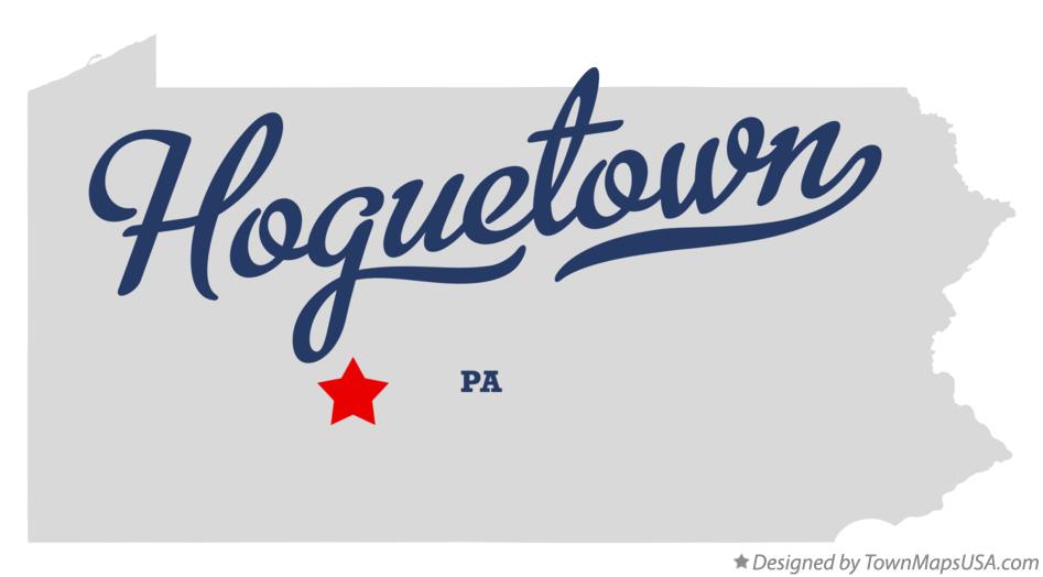 Map of Hoguetown Pennsylvania PA