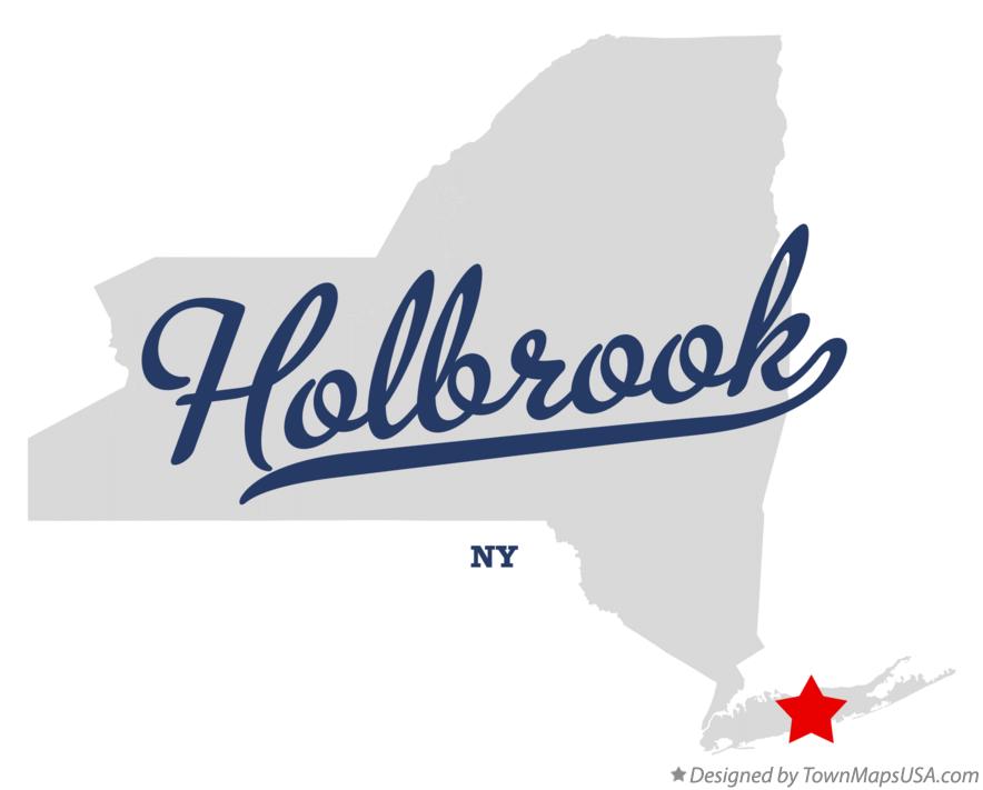 Map of Holbrook New York NY