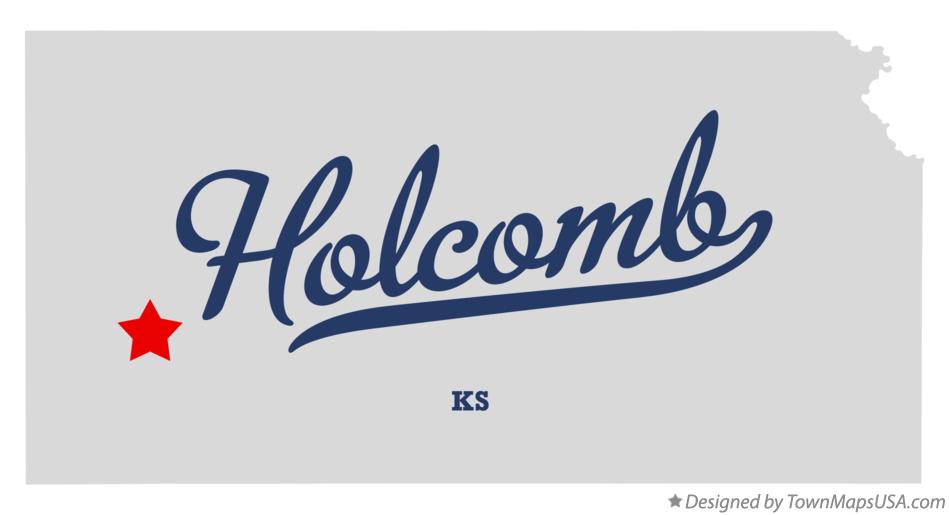 Map of Holcomb Kansas KS