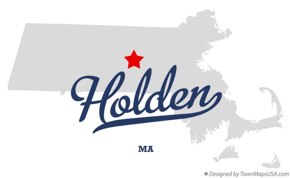 Map of Holden Massachusetts MA