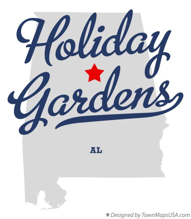 Map of Holiday Gardens Alabama AL