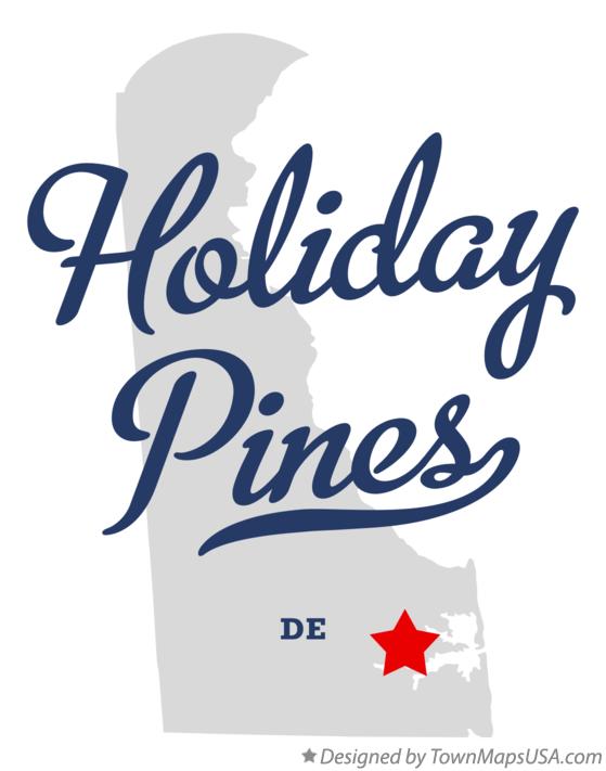 Map of Holiday Pines Delaware DE