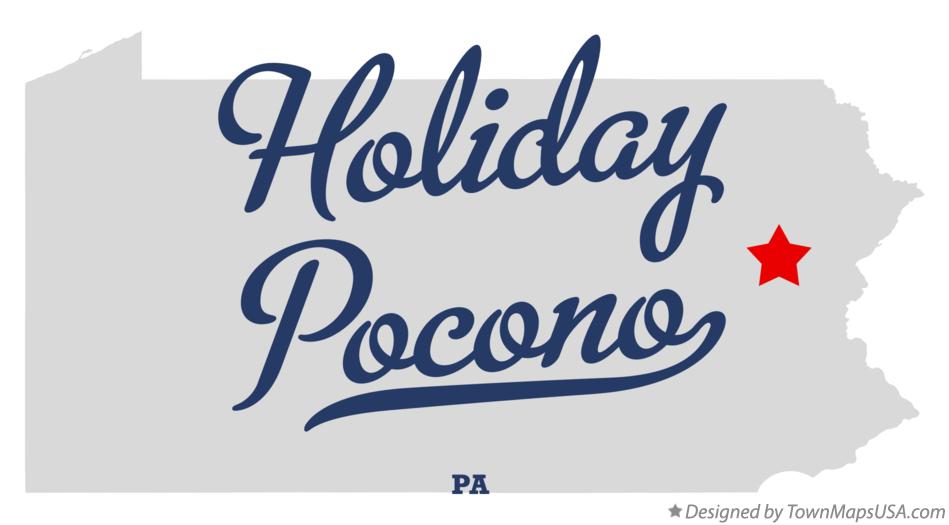 Map of Holiday Pocono Pennsylvania PA