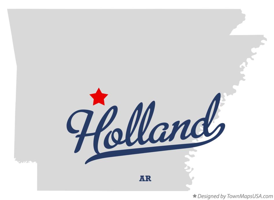 Map of Holland Arkansas AR