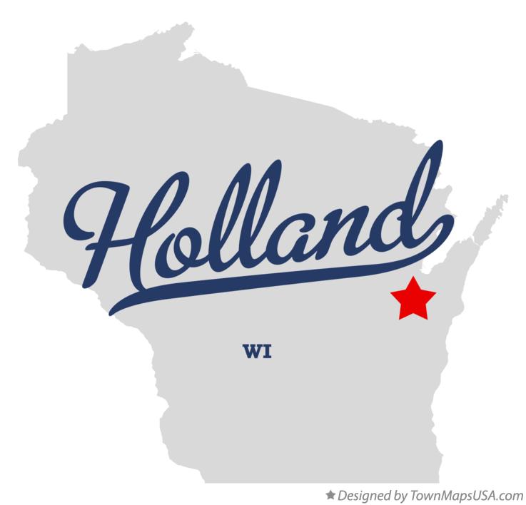 Map of Holland Wisconsin WI