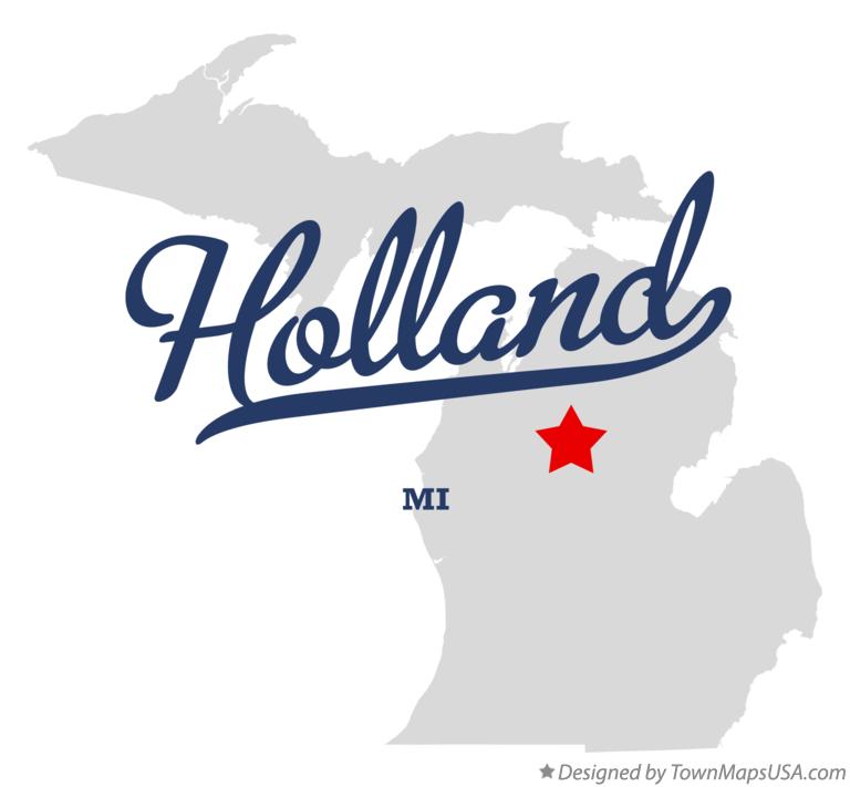 Map of Holland Michigan MI