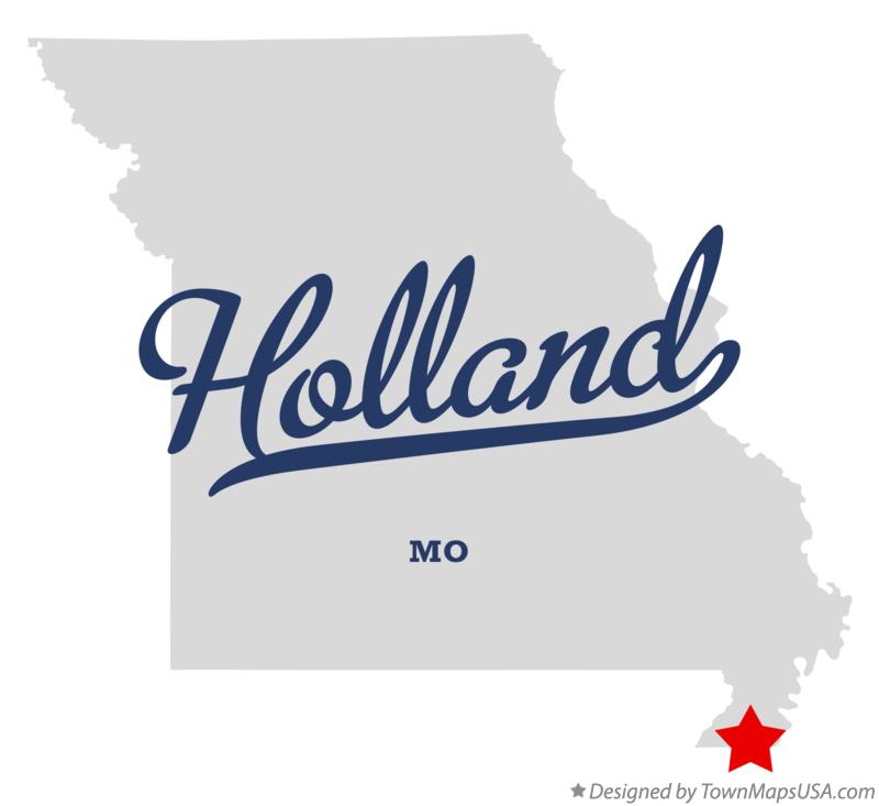 Map of Holland Missouri MO