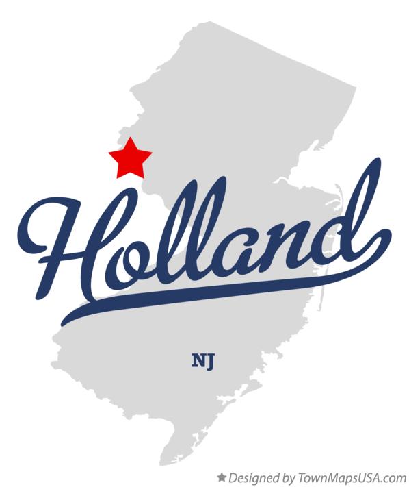 Map of Holland New Jersey NJ