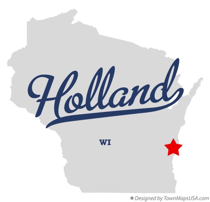 Map of Holland Wisconsin WI