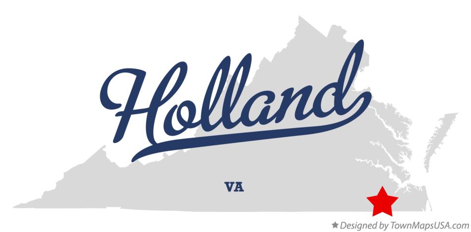 Map of Holland Virginia VA